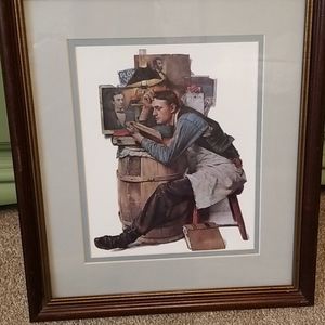 14 x 16 framed lawyer print with two mats.